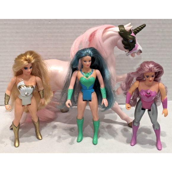Vintage She-Ra Princess Of Power Swift Unicorn Horse Mermista Glimmer 1980s Lot